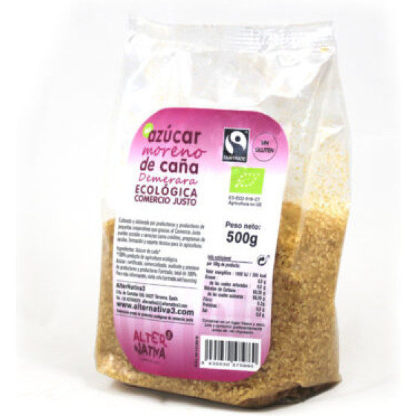 Alternativa 3 Azucar Moreno Dememara 500gr Bio