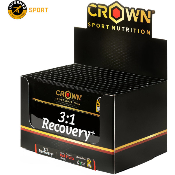 Crown Sport Nutrition 3:1 Recovery+ 10 Sobres De 50 G - Recuperador Muscular Para Deportes De Resistencia Con Certificación Ant