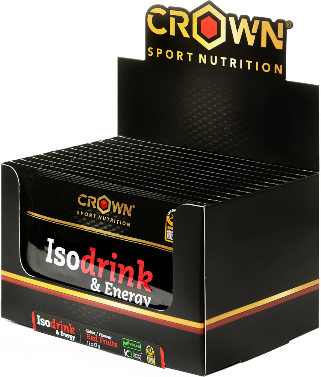 Crown Sport Nutrition Isodrink & Energy Dose ÃšNica 10 Envelopes X 32 Gr Gosto Frutas Vermelhas-image