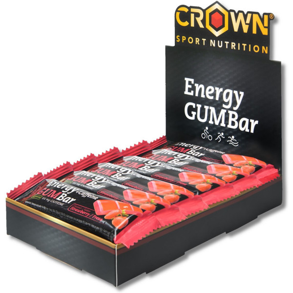 Crown Sport Nutrition Energy Gum Bar 12 X 30 Gr. Barrita Técnica De Gominola Con Distintos Carbohidratos Extra De Sodio Y Amino
