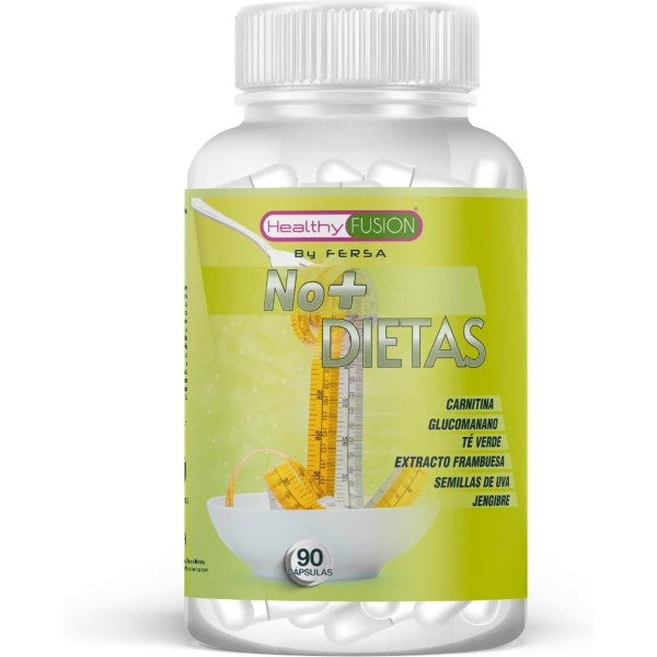 Healthy Fusion No + Dietas 100 Cápsulas - Potente Adelgazante Quemagrasas Y Reductor Del Apetito