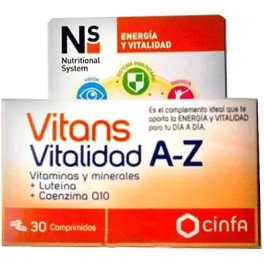 Système Nutritionnel Vitans Vitalité A-z 30 Comp