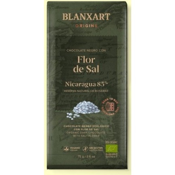 Blanxart Chocolade Nicaragua 85% Met Zoutbloem 75 Gr