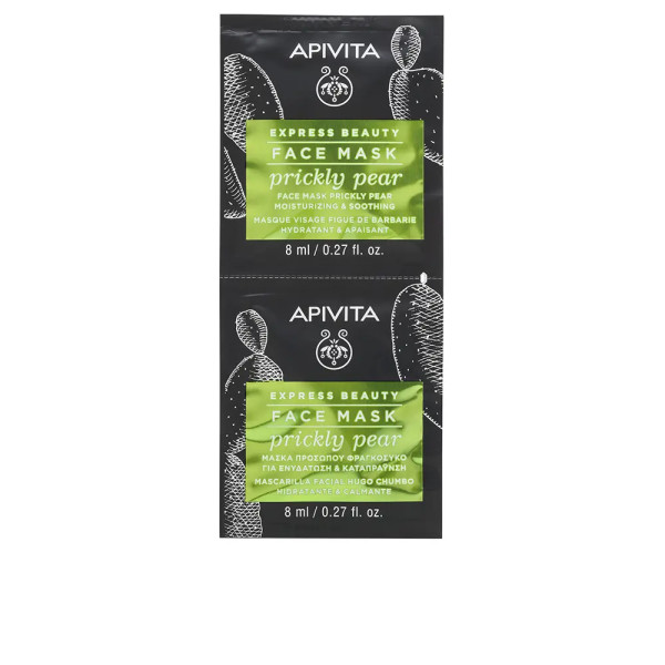Apivita Express Beauty Mascarilla Hidratante Calmante Con Higo Chumbo 2 X 8  Ml Unisex
