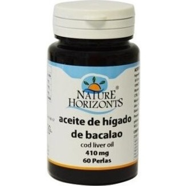 Nature Horizonts Óleo de Fígado de Bacalhau 410 Mg 60 Pérolas