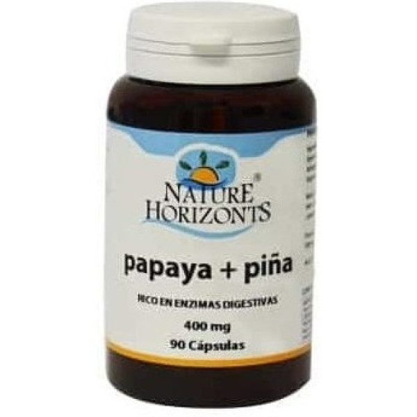 Nature Horizonts Papaya + Piña 400 Mg 90 Caps