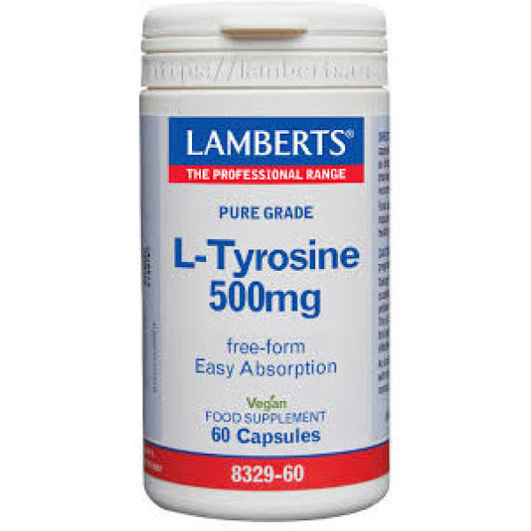Lamberts L-Tirosina 500 Mg 60 Cápsulas