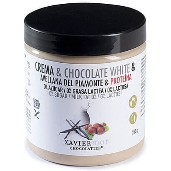Xavier Mor Xaviermor Chocolate Branco e Creme de Avelã 250 Gr Sem Açúcar