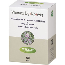 Mednat Vitamina D3+k2+mg 60 Perlas