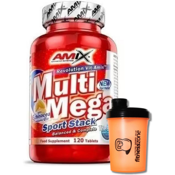 Amix Multi Mega Stack 120 Tab + ¡mezclador Fitnesszone! 