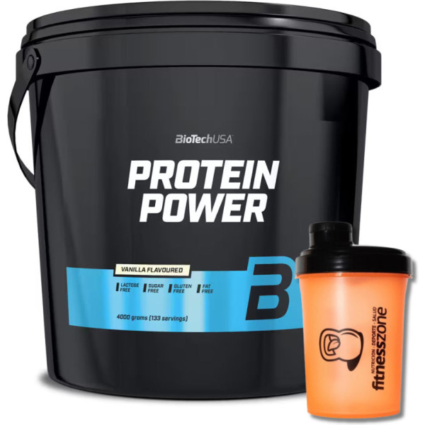 Biotech Usa Protein Power 4000 gr + Mixer Fitnesszone! 