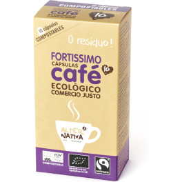Alternative 3 Café Fortissimo 10 Capsules Café Biodégradable Eco