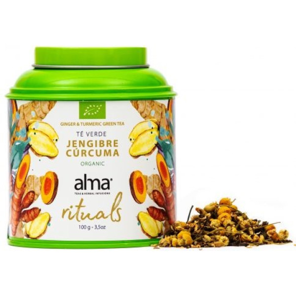 Alma Ritual Te Verde Jengibre Curcuma 100 Gr Eco