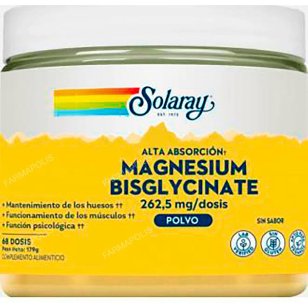 Solaray Bisglicinato de Magnésio 179 Gr