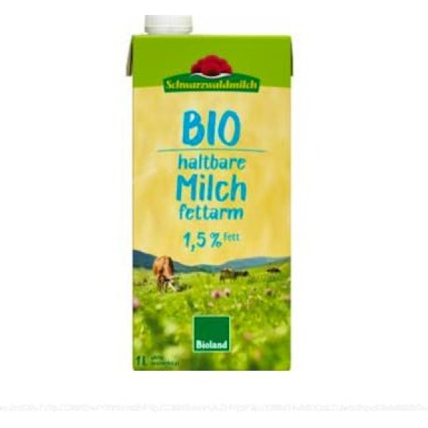 Leite de vaca semidesnatado Schwarzwalder 1,5% 1 Lt Bio