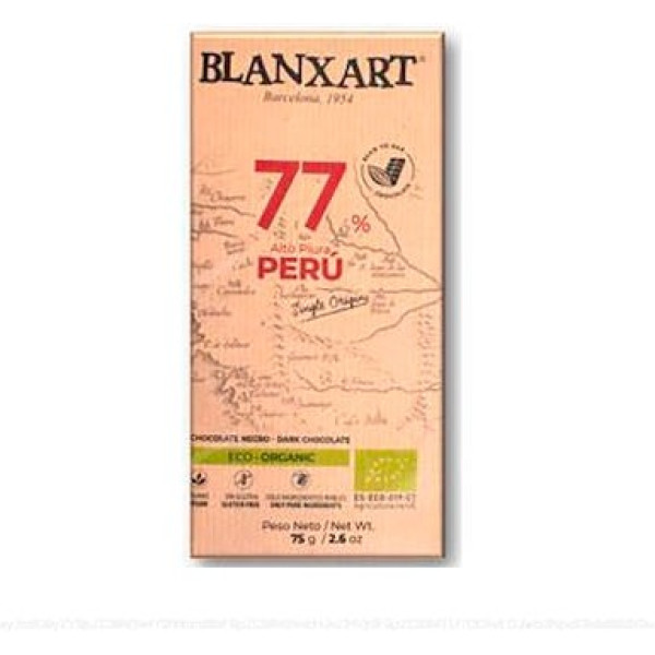 Blanxart Chocolat Noir 77% Pérou 75 Gr Eco