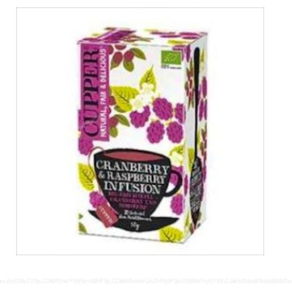 Cupper Infusion Myrtille Et Framboise Bio 20 Sachets Infuseur