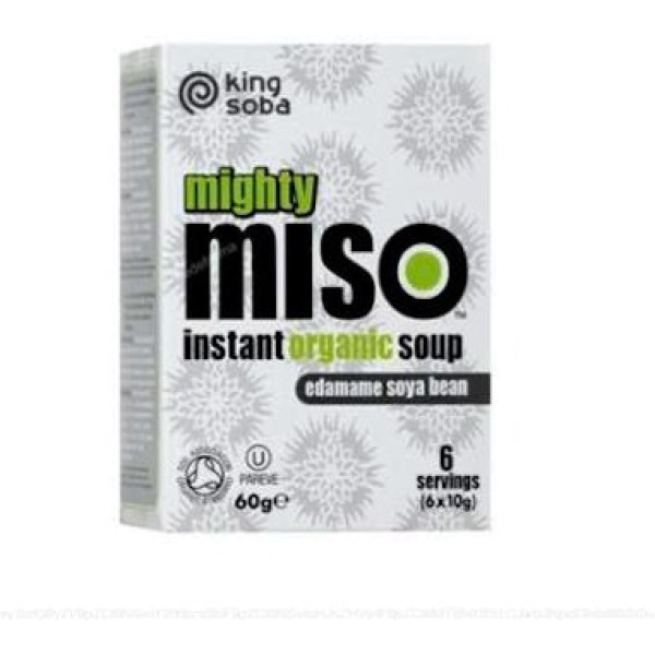 King Soba Miso Soup and Edamame Seeds Sem Glúten Bio 6 x 60 gr