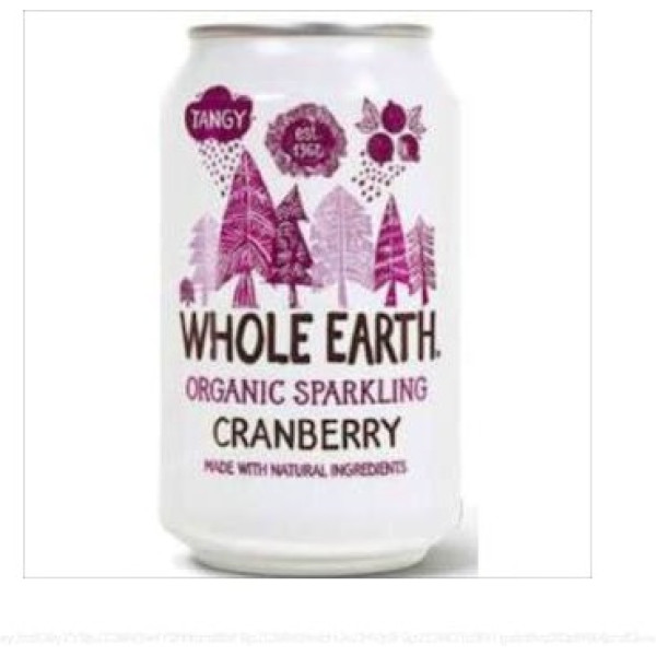 Whole Earth Boisson Gazeuse Sans Sucre Bio Myrtilles 330 ml