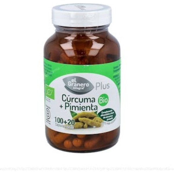 El Granero Integral Cúrcuma + Pimenta Bio 100 + 20 caps