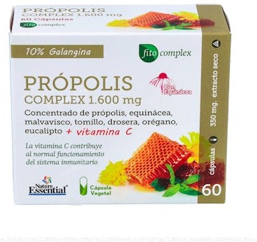 Complexo De PróPolis Nature Essential 1600 Mg Ext Dry 60 Caps Blister-image