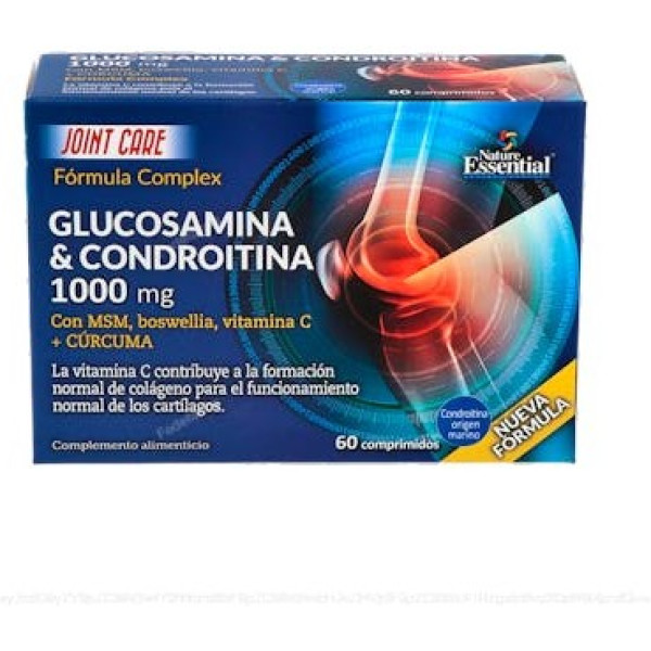 Nature Essential Glucosamina+condroitina+msm 1000 Mg 60 Comp Bliste