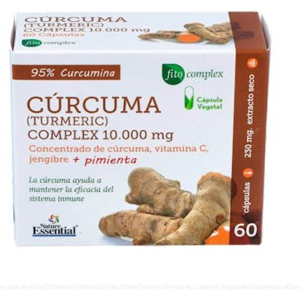Nature Essential Curcuma 10.000 mg Ingwer + Pfeffer + C 60 Vcap