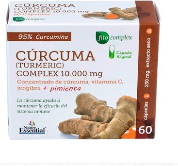 Nature Essential Curcuma 10.000 Mg Gengibre + Pimenta + C 60 Vcap-image