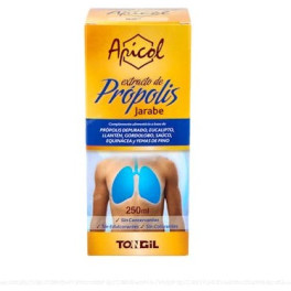 Tongil Apicol Jarabe Extracto De Propolis 250 Ml - Alivio de la Tos Seca y Expectorante Elimina Flemas - Sin Edulcorantes y Sin Conservantes
