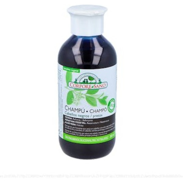Corpore Sano Henné Shampooing 300 Ml Cheveux Noirs Bio