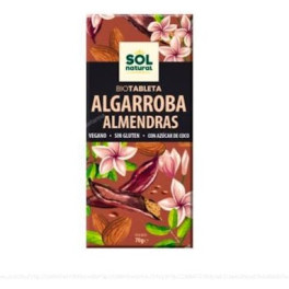 Solnatural Tablet Johannesbrood Met Amandelen Bio 70 G