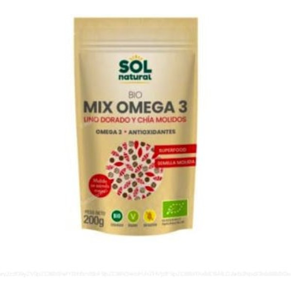 Solnatural Mix Omega 3 Lino & Chia Molidas Bio 200 G