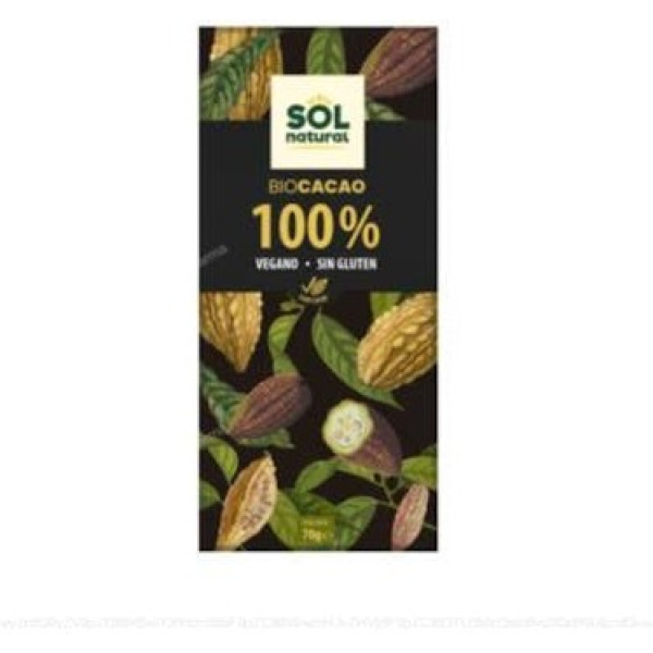 Solnatural Pure Cacao Tablet 100% Bio 70 G