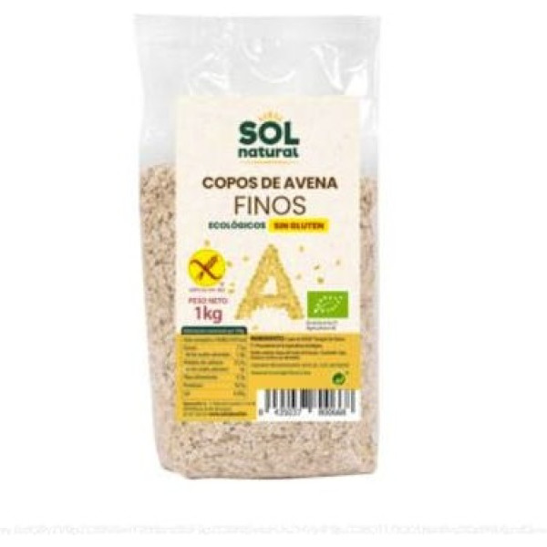 Solnatural Fijne Havervlokken Glutenvrij Vertrouwd Bio - 1 Kilogram