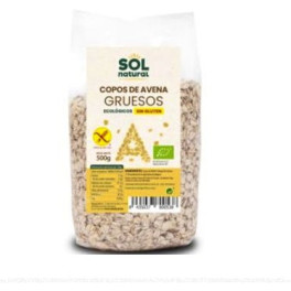 Solnatural Flocons D'Avoine Épais Sans Gluten Bio 500 G