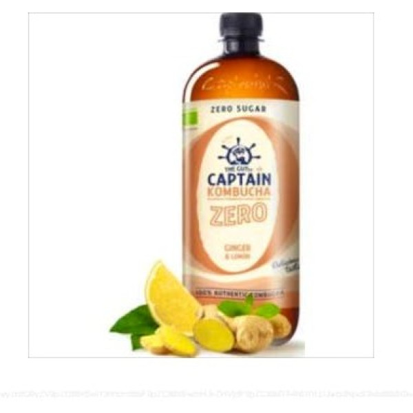Captain Kombucha Zero Gember-citroen Bio 1 Liter