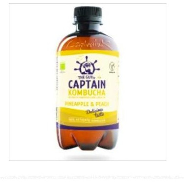 Captain Kombucha Drink Kombucha Chá Abacaxi E Pêssego Bio 400 Ml (pêssego - Abacaxi)