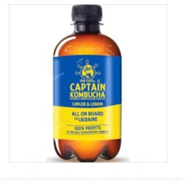 Captain Kombucha Sabor Gengibre E Limão Bio 400 Ml