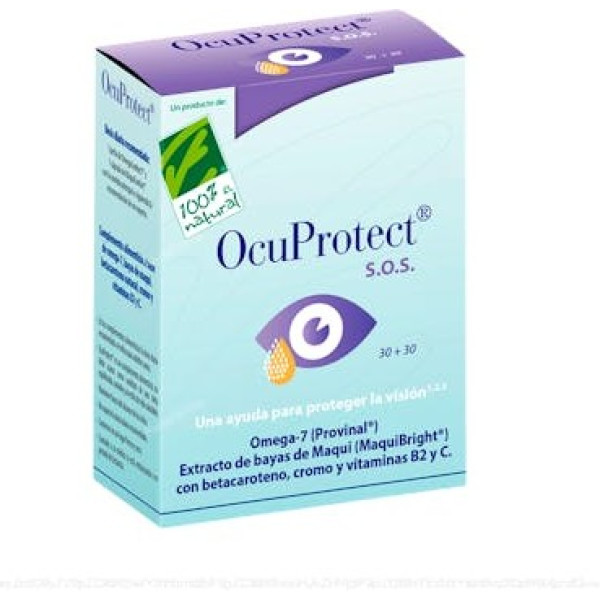 100% Natural Ocuprotect 30 Perlas + 30 Capsulas Vegetales