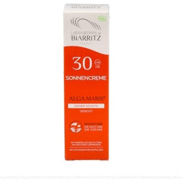 Laboratoires De Biarritz Zonnecru00e8me voor het gezicht Spf30 Bio Alga Maris-cru00e8me 50 ml