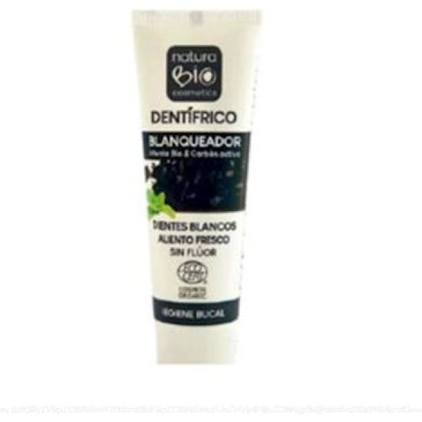 Naturabio Dentifrico Blanqueador 75 Menta Bio & Carbon Activ