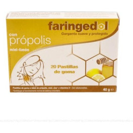 Faringedol Tabletten Met Propolis Honing-Citroen 20 caps