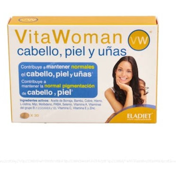 Eladiet Vitawoman Cabelo, Pele e Unhas 30 Comp