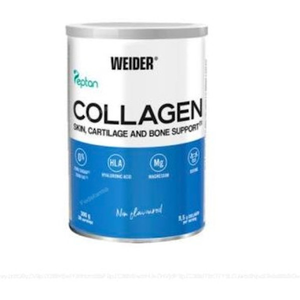 Weider Collagen - Colageno con Acido Hialuronico, Magnesio y Vitamina C - 300 Gr / 0 Grasas y 0 Azúcar