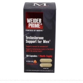 Weider Prime 60 caps - Verhoogt de testosteronproductie / Met Ashwagandha-extract, Cordyceps en Choline