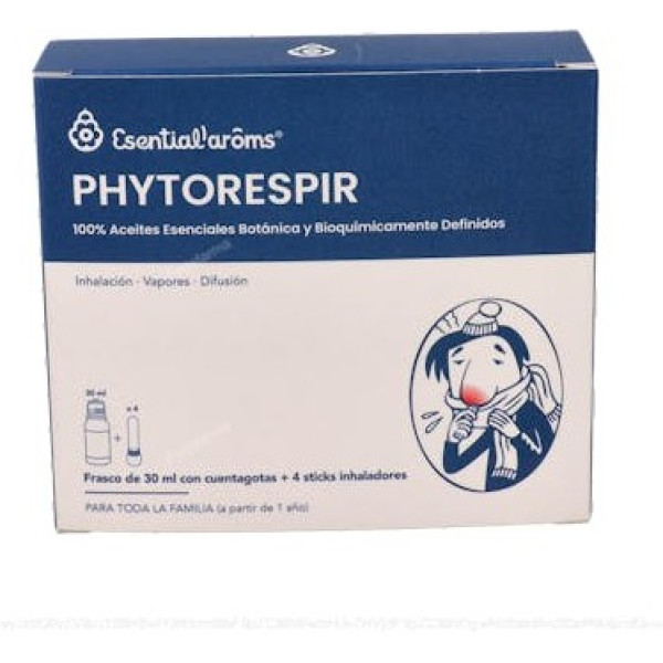 Essential Aroms Phytorespir 30 ml + 4 bastoncini per inalatore