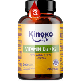 Kinoko Life Vitamina D3-k2 Con Omega 9 200 Caps