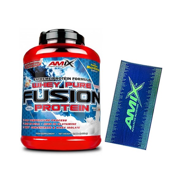 GIFT Pack Amix Whey Pure Fusion 2.3 kg + Blue-Green Sportswear Towel