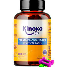 Kinoko Life Creatina Monohidratada 3000 Mg Con Uc-ii Colageno 180 Caps