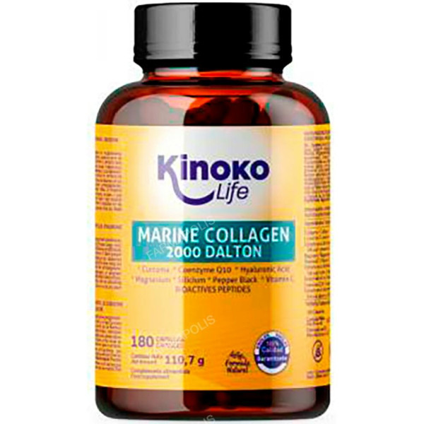 Kinoko Life Colágeno Marinho 2000 Dalton 180 Cápsulas